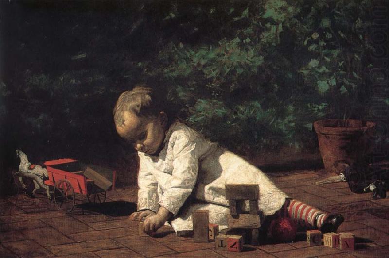 Thomas Eakins The Baby play on the floor china oil painting image